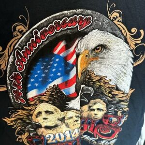 This is a Sturgis Black Hills Rally 74th Anniversary 2014 T-shirt